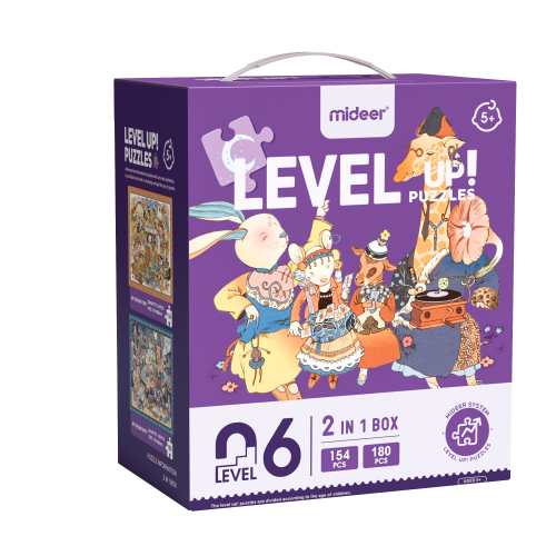 Level UP! 06 - Zvířátka a sny puzzle 2v1 verze 2023 - Poškozený obal