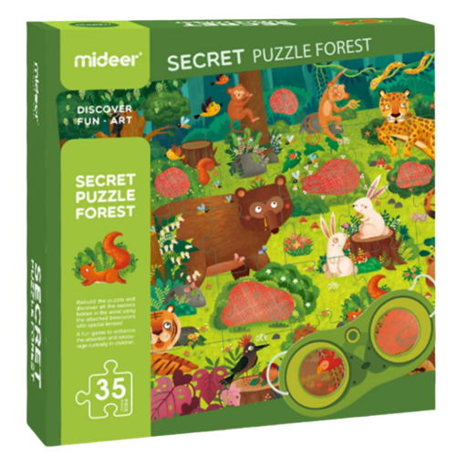 Detektívne puzzle - Tajomný les - 35 dielikov